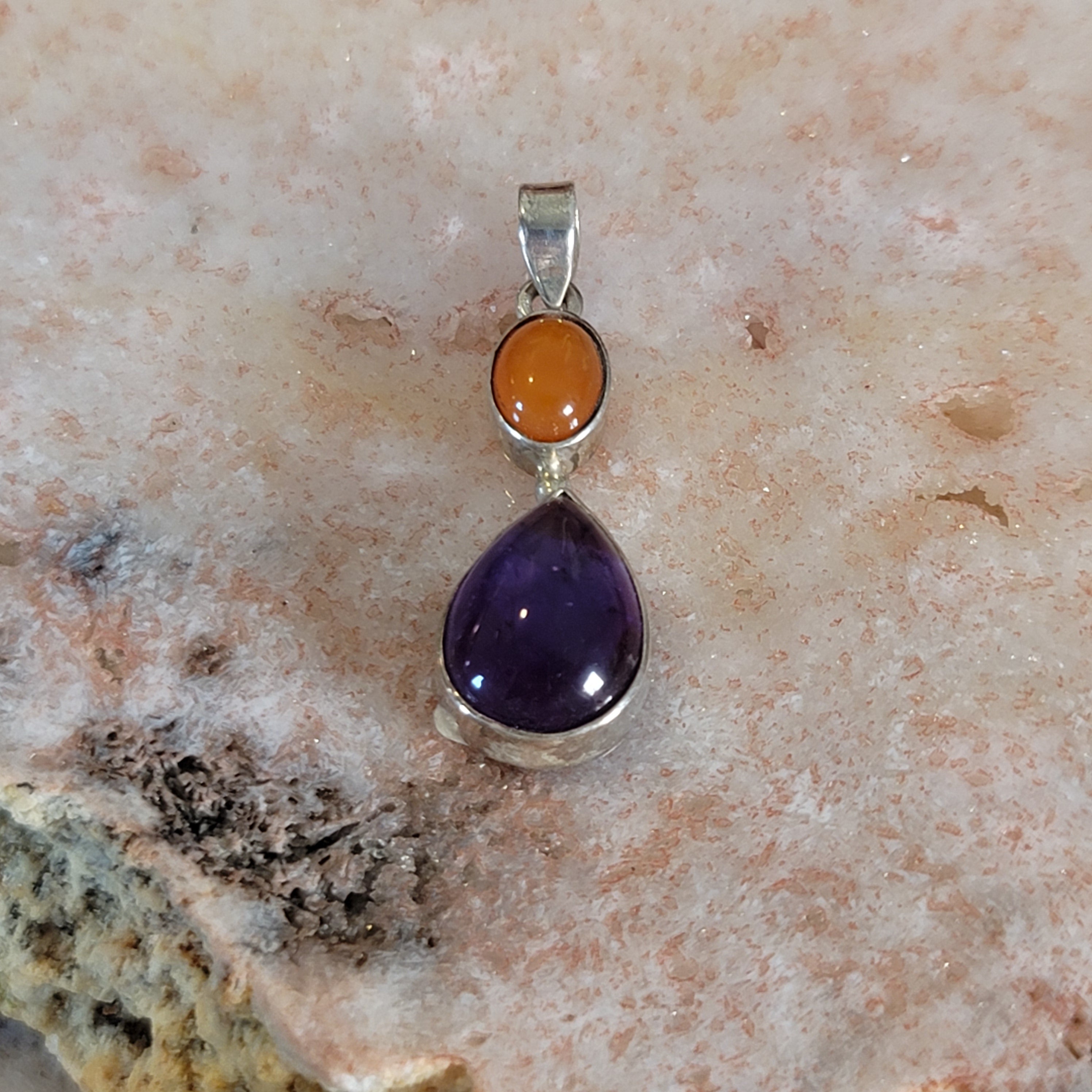 Amethyst Pendant .925 Silver for Intuition, Connection with the Divine and Sobriety