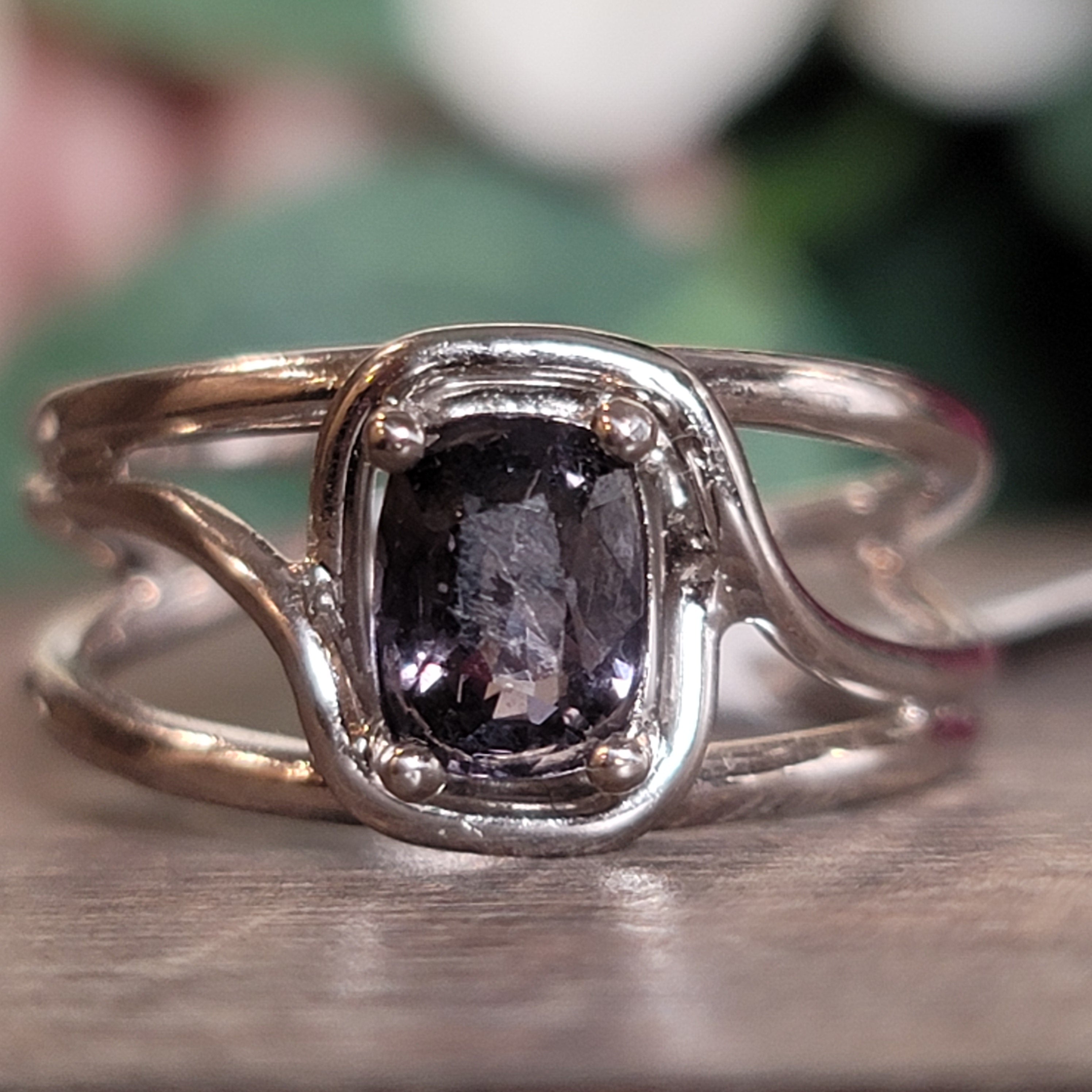 Spinel Midi Cuff Ring .925 Silver for Emotional Healing, Love, Loyalty & Motivation