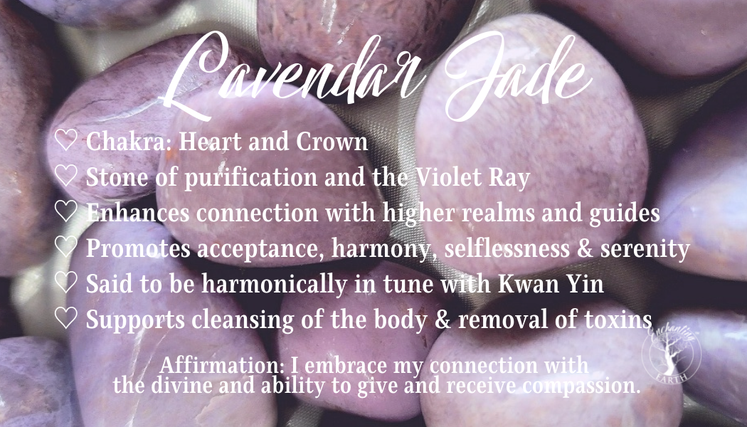 Lavender Jade Tumble for Intuition and Uncovering the Hearts True Desires