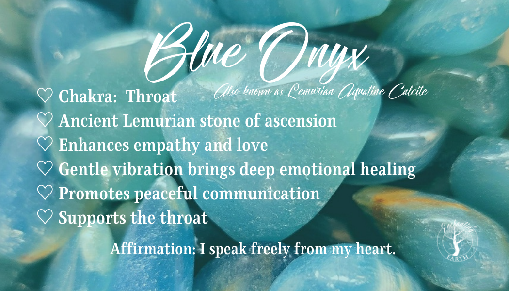 Blue Onyx Carving for Happiness, Healing and Peace