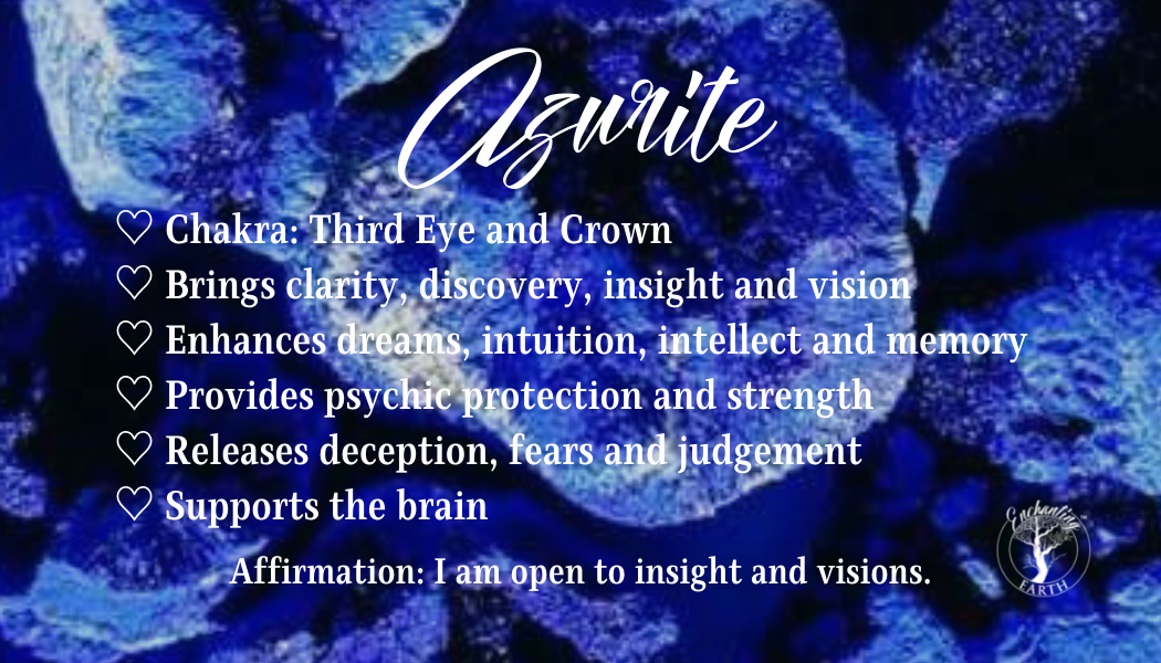 Azurite Blueberry Geode for Clarity, Intuition and Memory