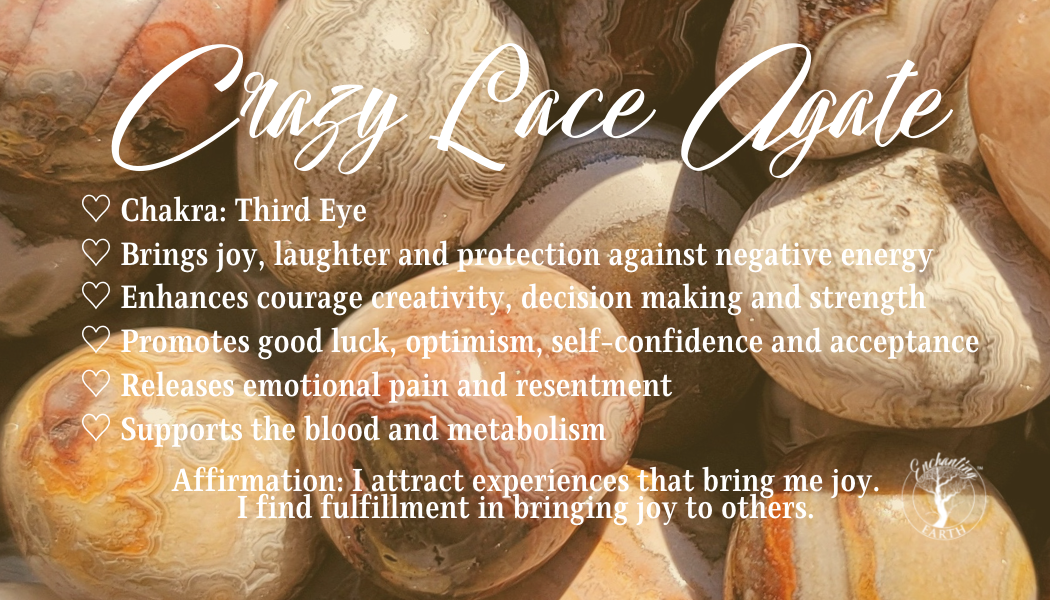 Crazy Lace Agate Tumble for Joy and Laughter