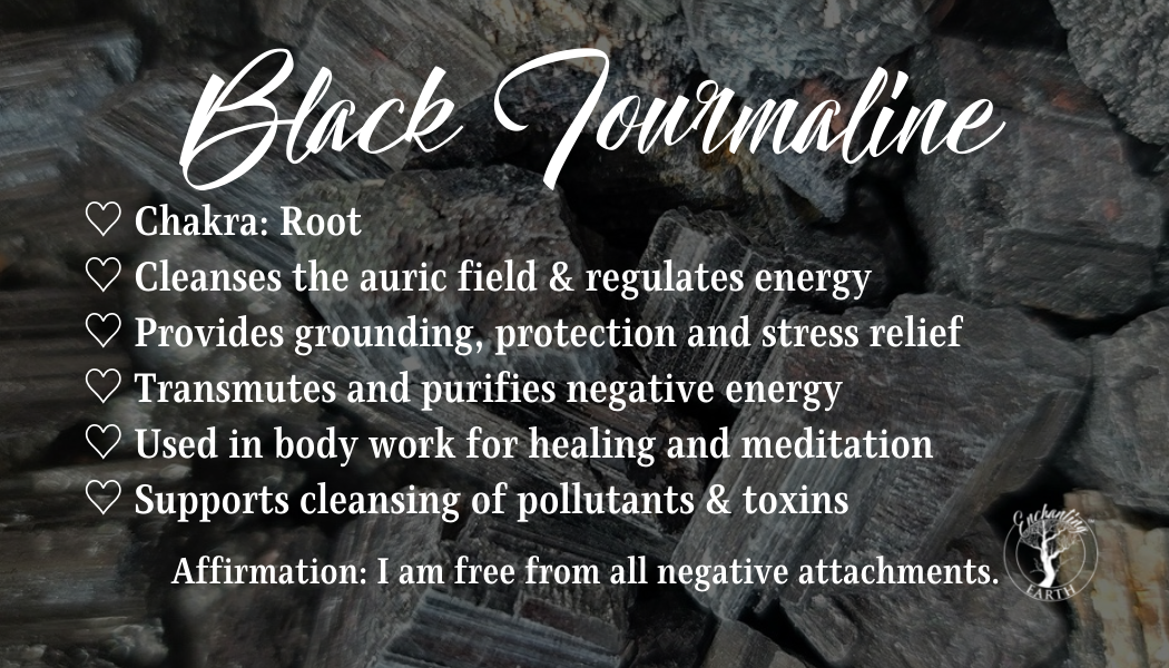 Black Tourmaline in Quartz Tumble (AA Grade, High Quality) for Protection and Energetic Cleansing
