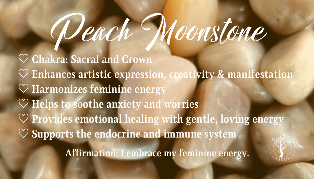 Peach Moonstone with Sunstone Harmonizer (High Quality) for Compassion, Joy and Self Love