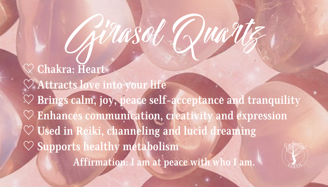 Girasol Quartz Heart for Attracting Love