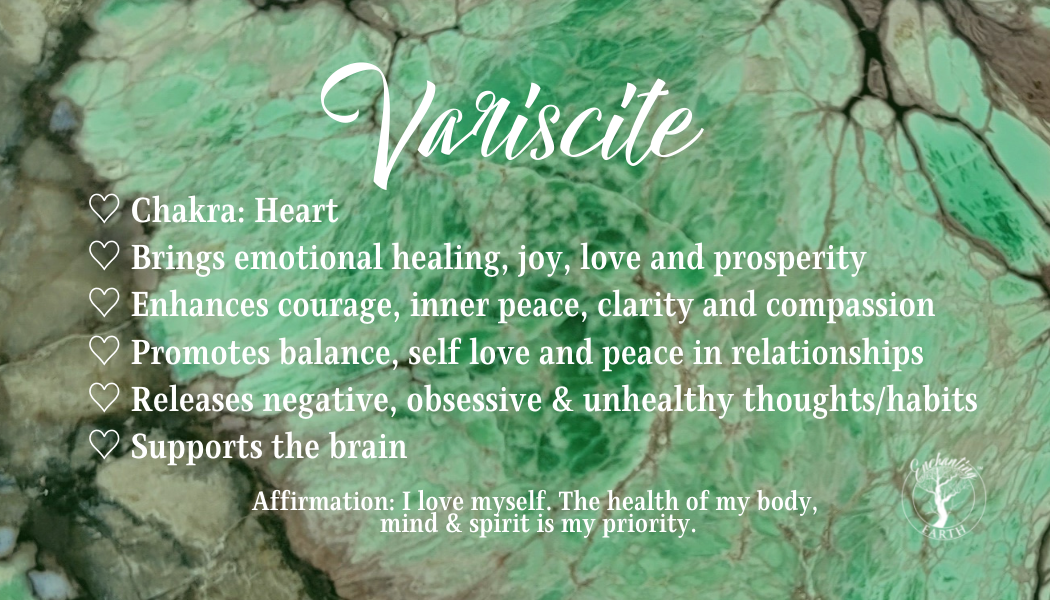 Variscite Point for Emotional Healing, Inner Peace and Prosperity