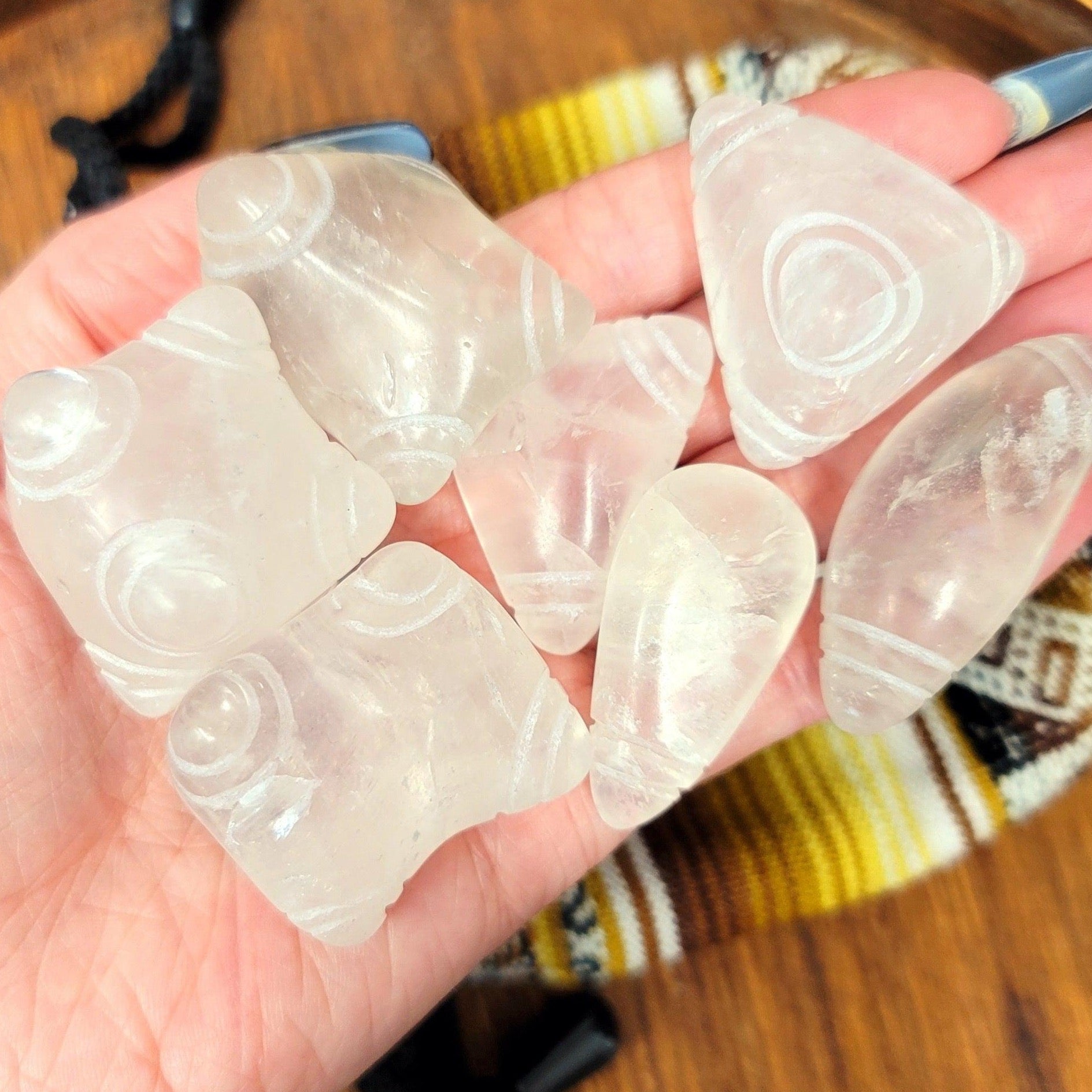 Clear Quartz Chumpi Stones for Ancestral Lineage Work and Shamaic Journey