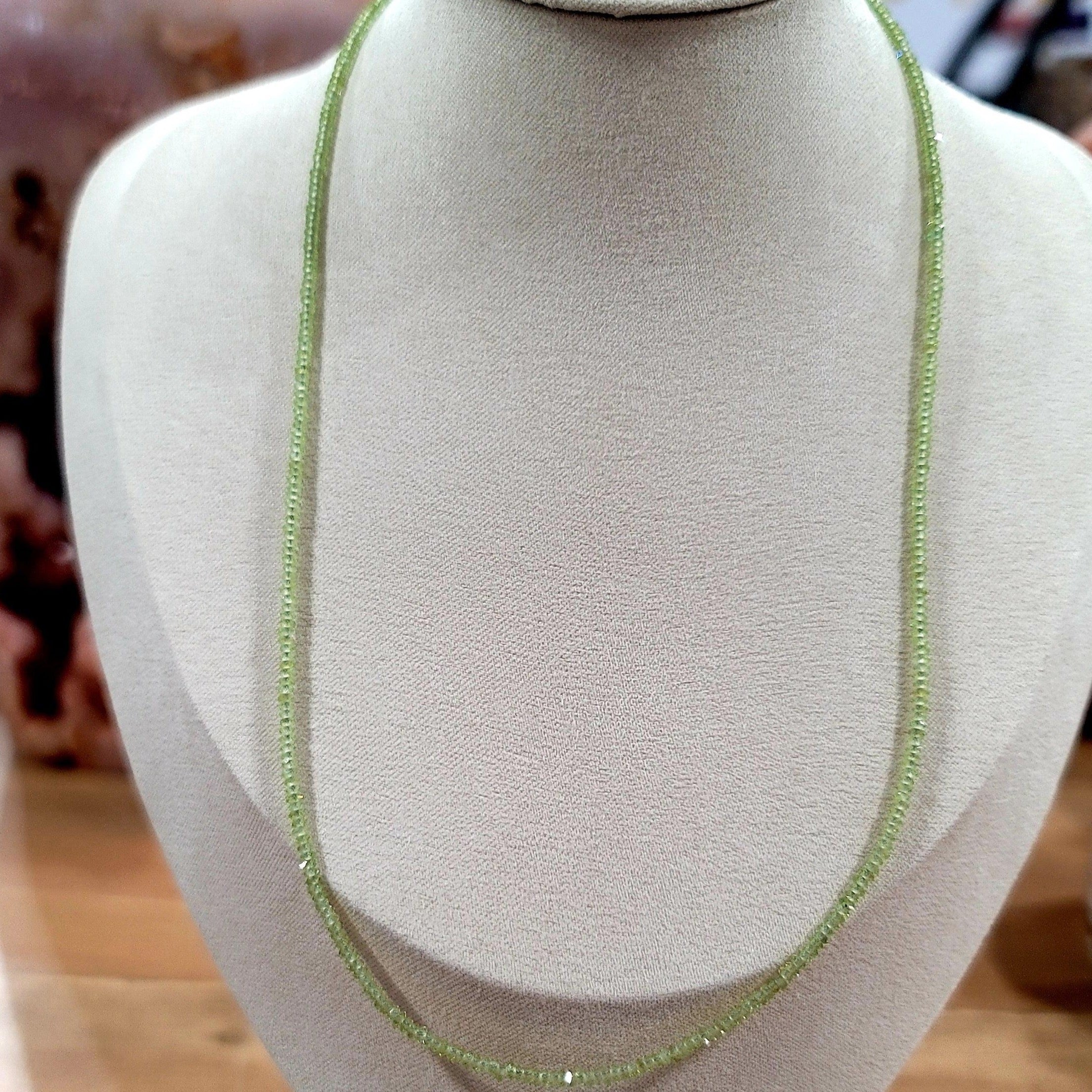 Peridot Micro Faceted Necklace