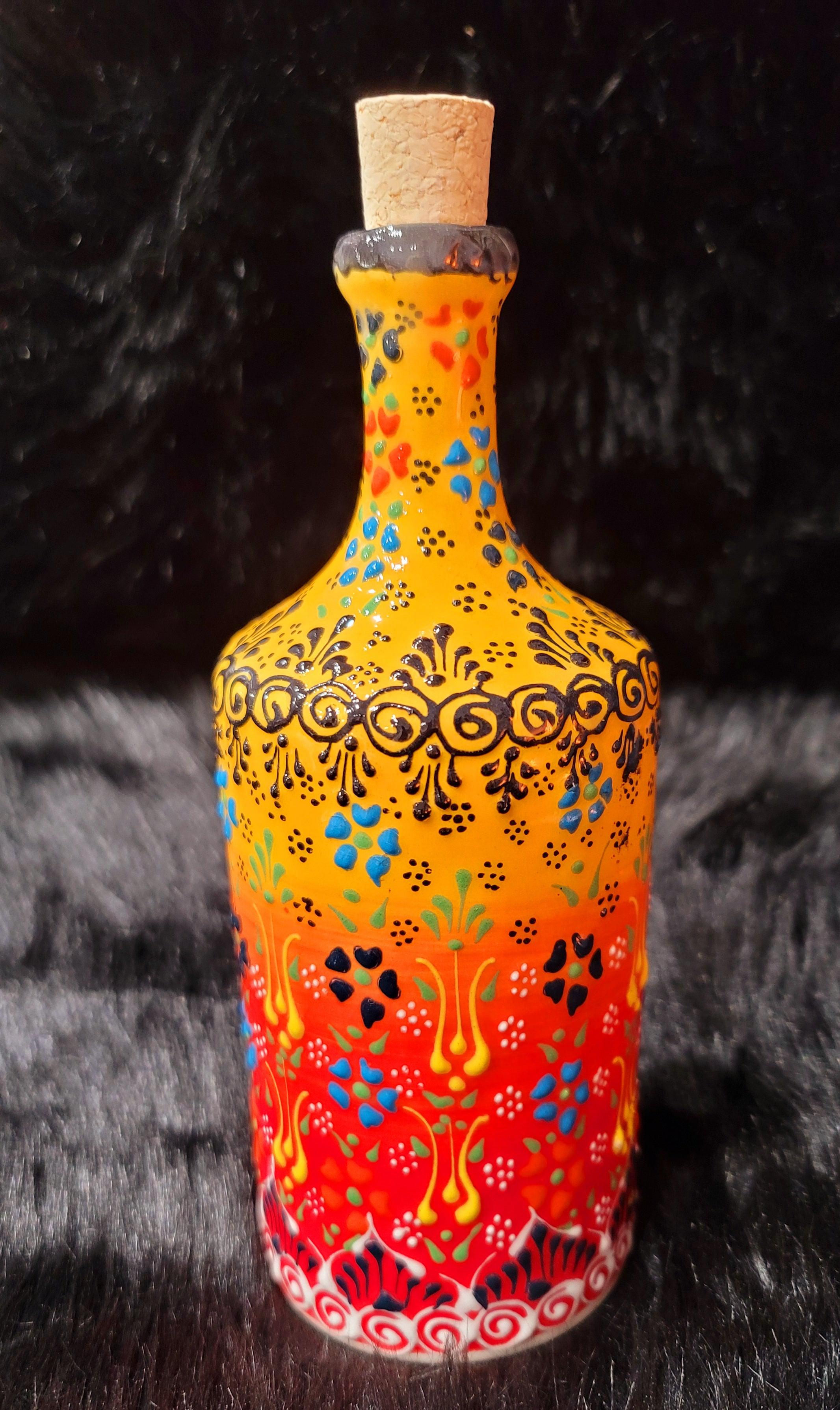 Turkish Ceramic Olive Oil Bottle