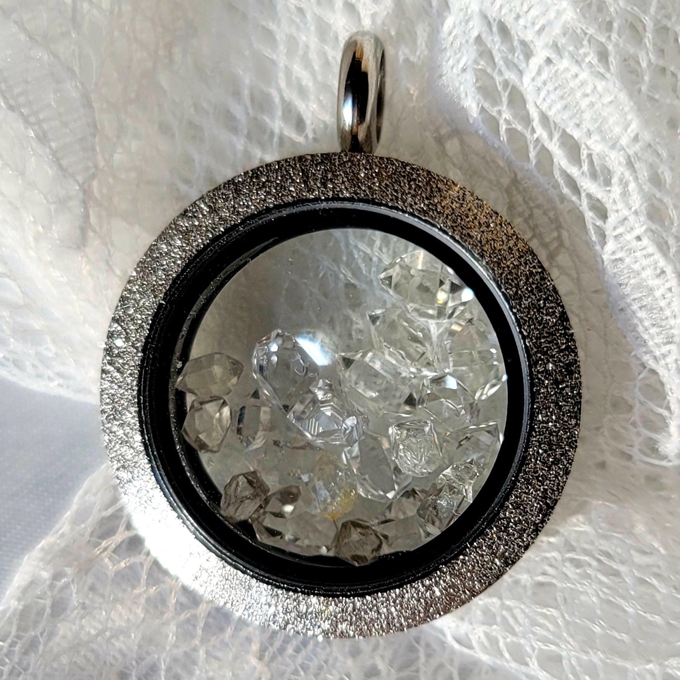 Herkimer Diamond .925 Silver Locket Pendant
