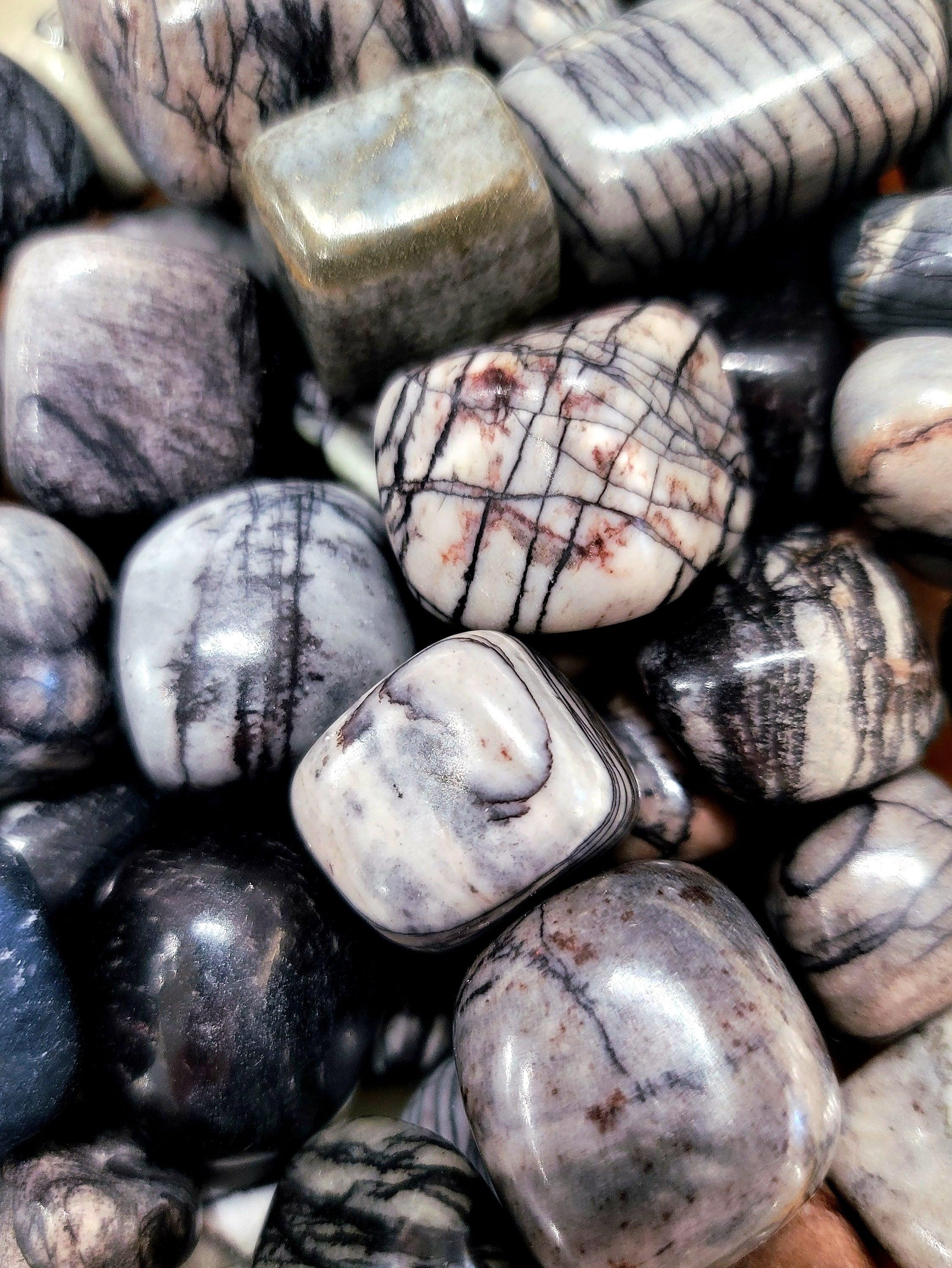 Spiderweb Jasper Tumble for Compassion, Healing and Protection