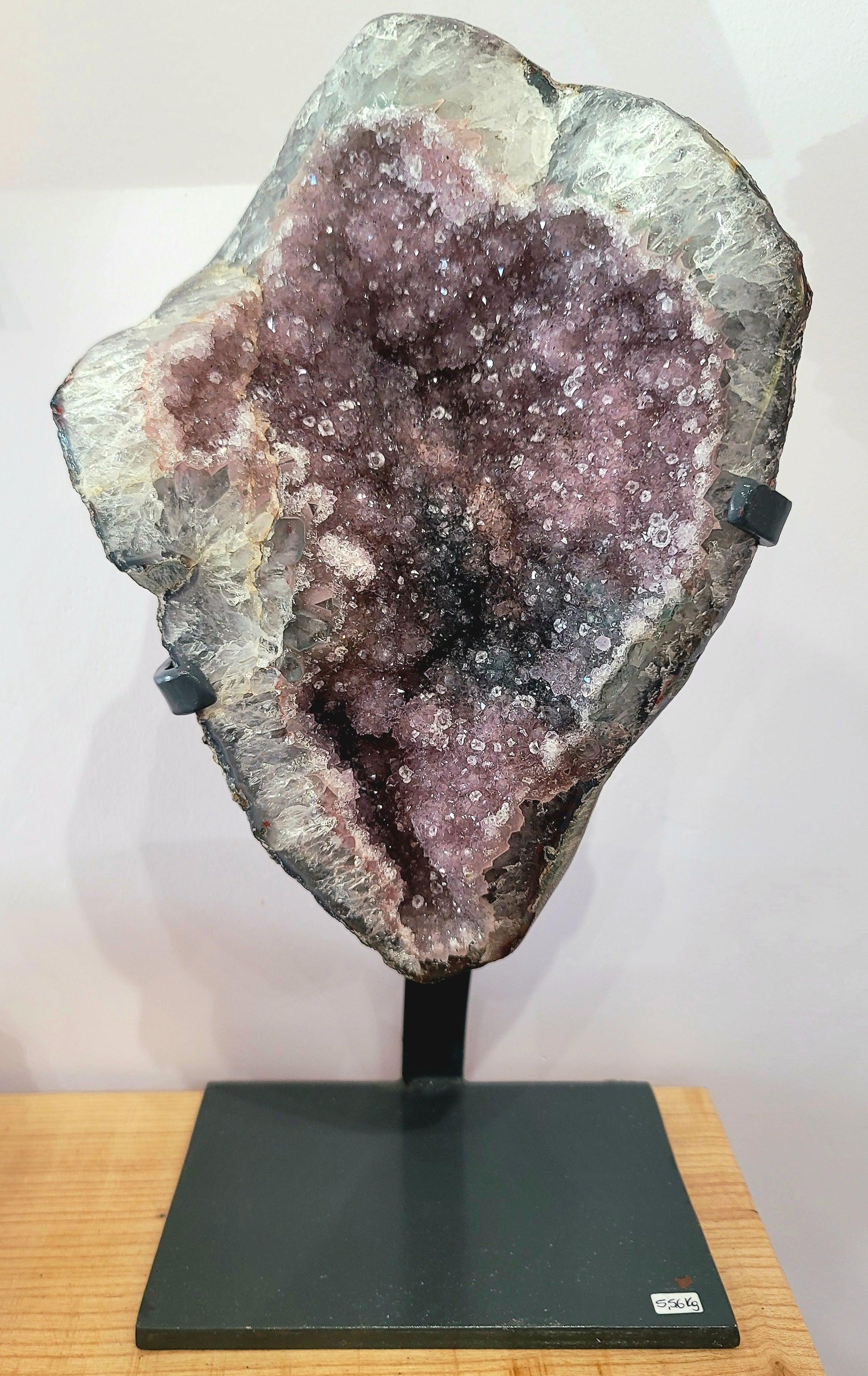 Amethyst Geode with Stand for Intuition and Protection