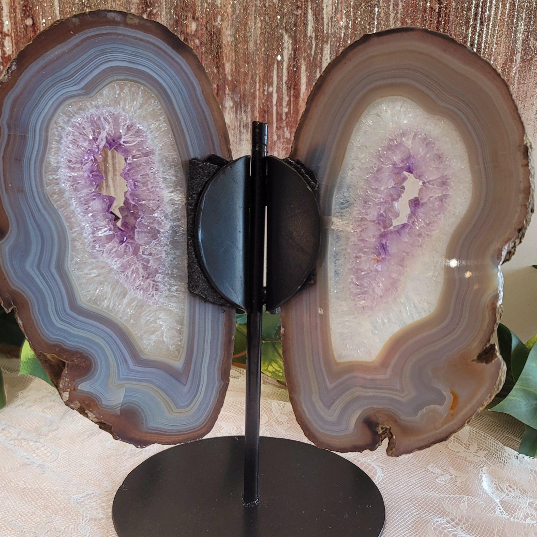 Agate Butterfly Statement Decor for Balance, Courage and Protection
