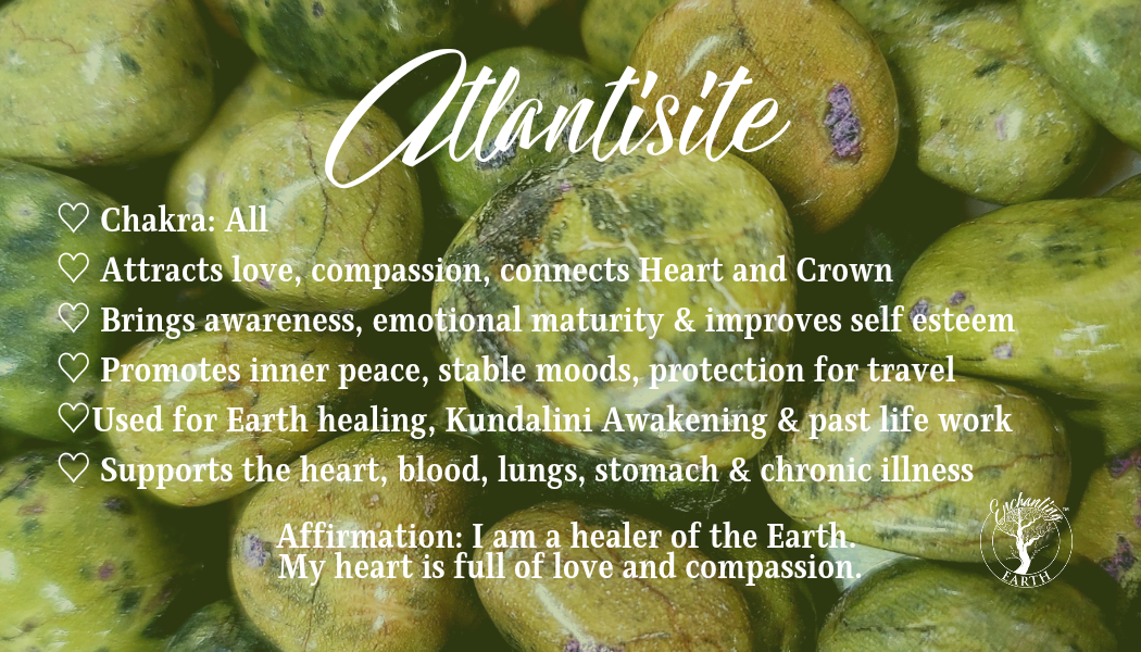 Atlantisite (Stitchite in Serpentine) Tumble for Awareness, Emotional Maturity & Improved Self Esteem
