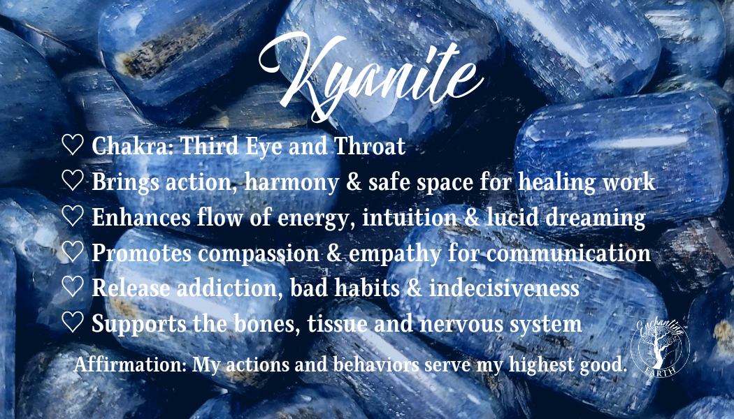 Kyanite Tumble for Speaking your Truth and Overcoming Addiction