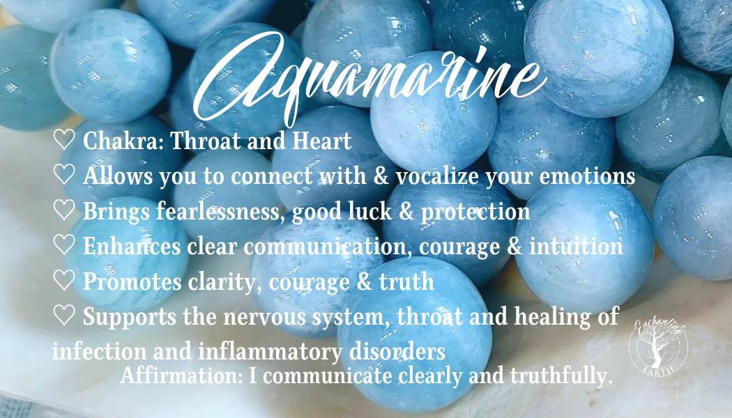 Aquamarine Micro Faceted Necklace for Calm Communication