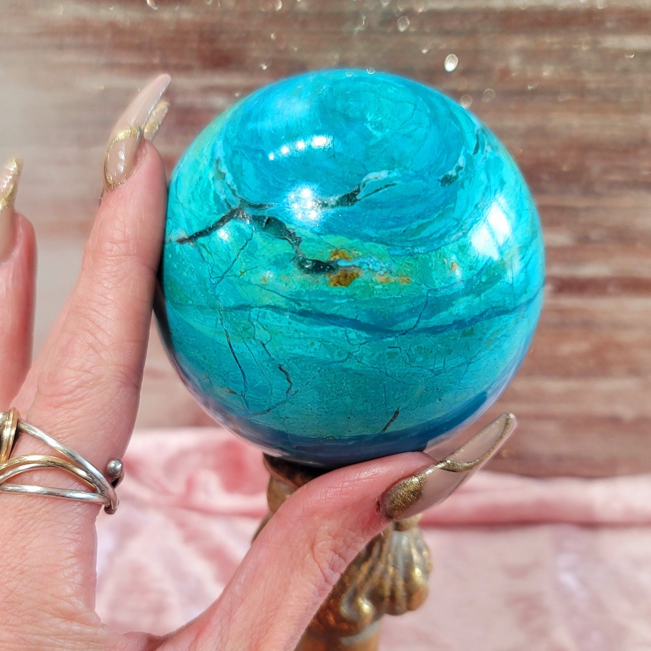 Peruvian Blue Opal Sphere