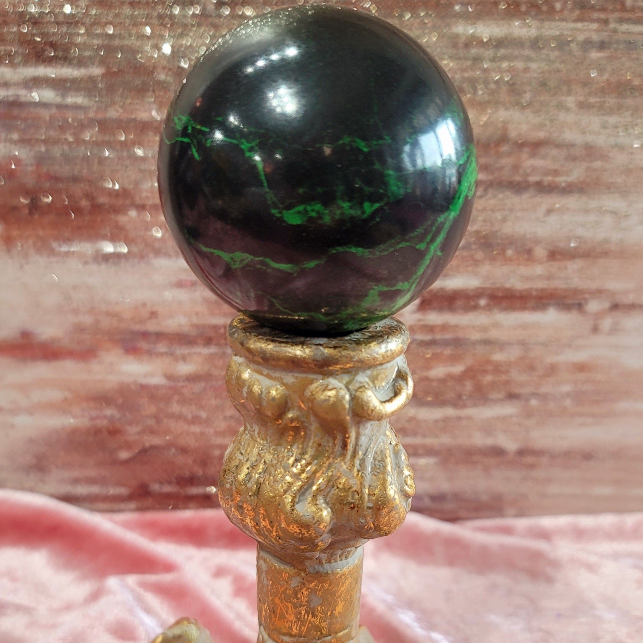 Urovite Green Garnet Sphere (Extremely Rare)
