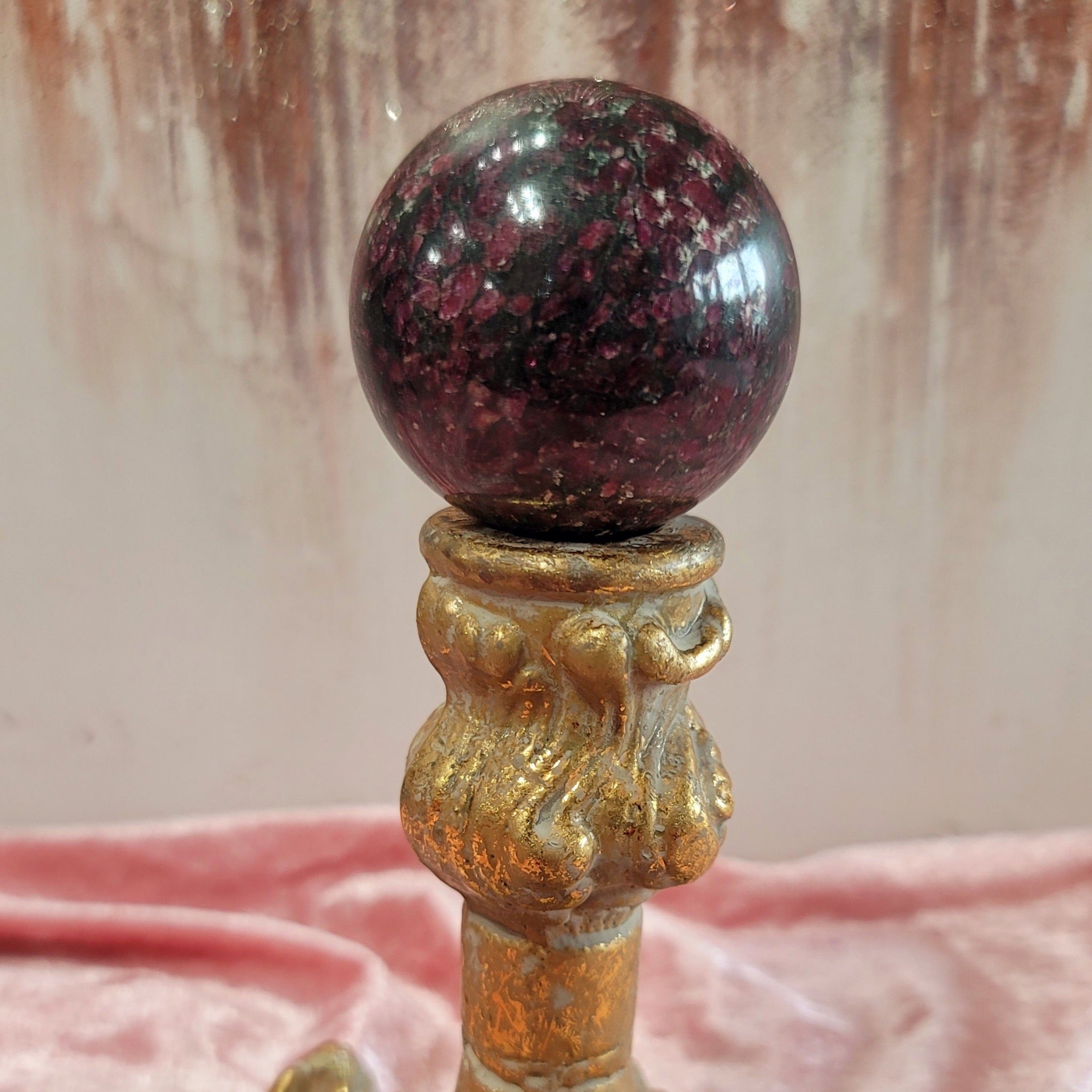 Eudialyte Sphere for Emotional Healing and Releasing Negativity