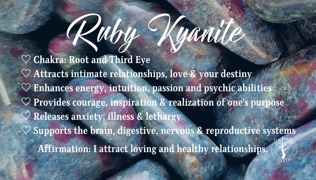 Ruby Kyanite Tumble for Energy, Intuition and Passion