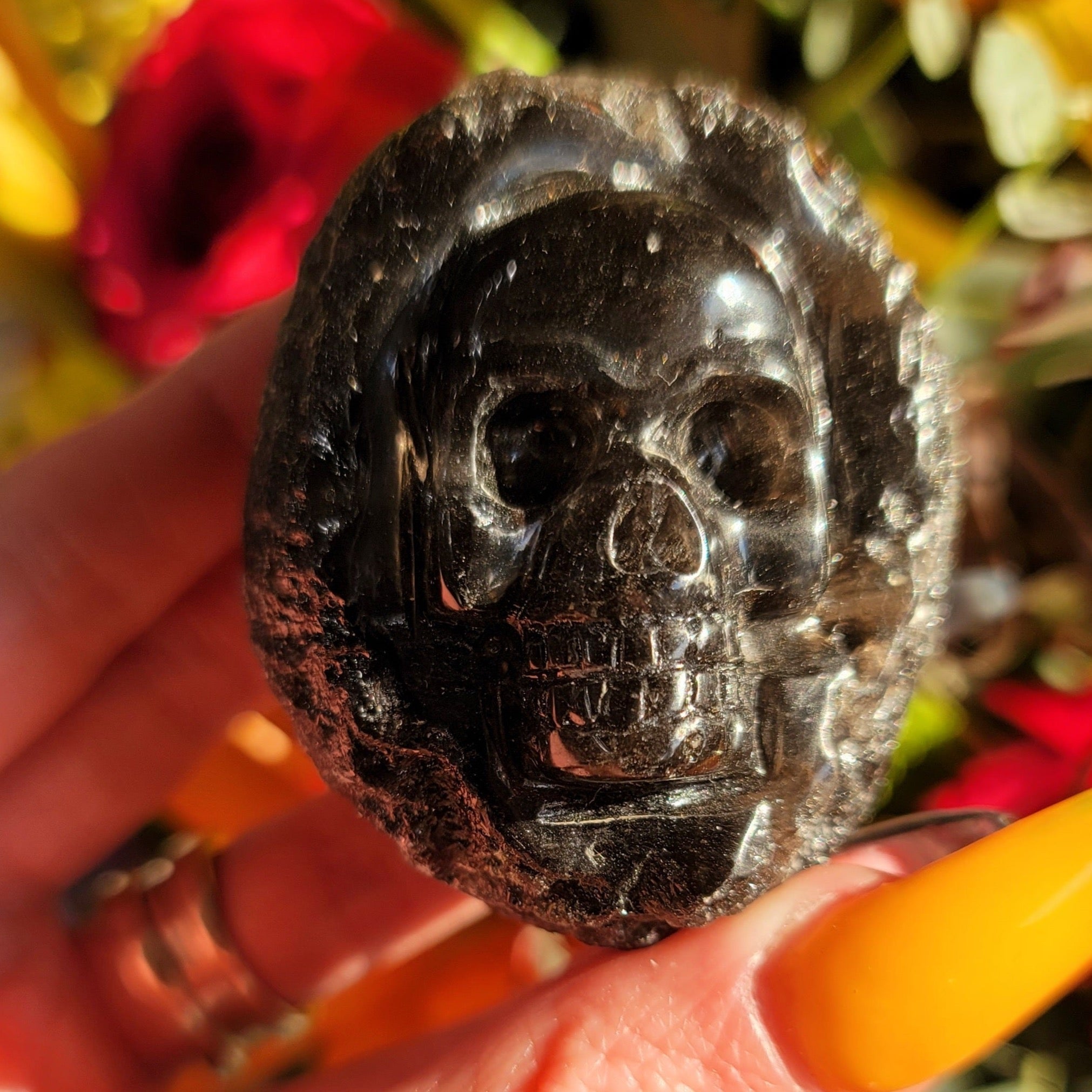 Agni Manitite (Pearl of Fire) Skull for Solar Plexus Healing & Manifesting