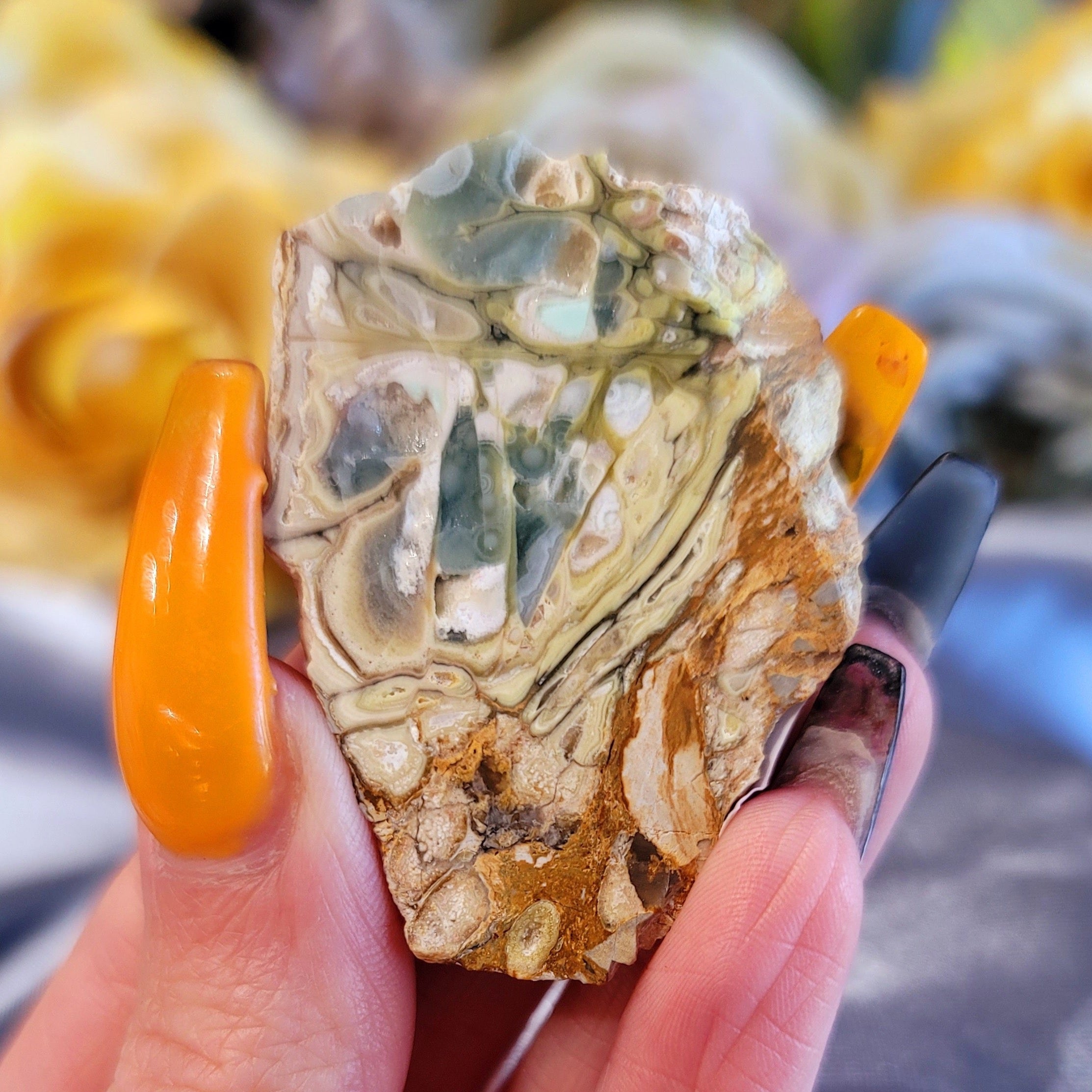 Rare Clay Canyon Variscite Slice for Emotional Healing, Joy, Love and Prosperity