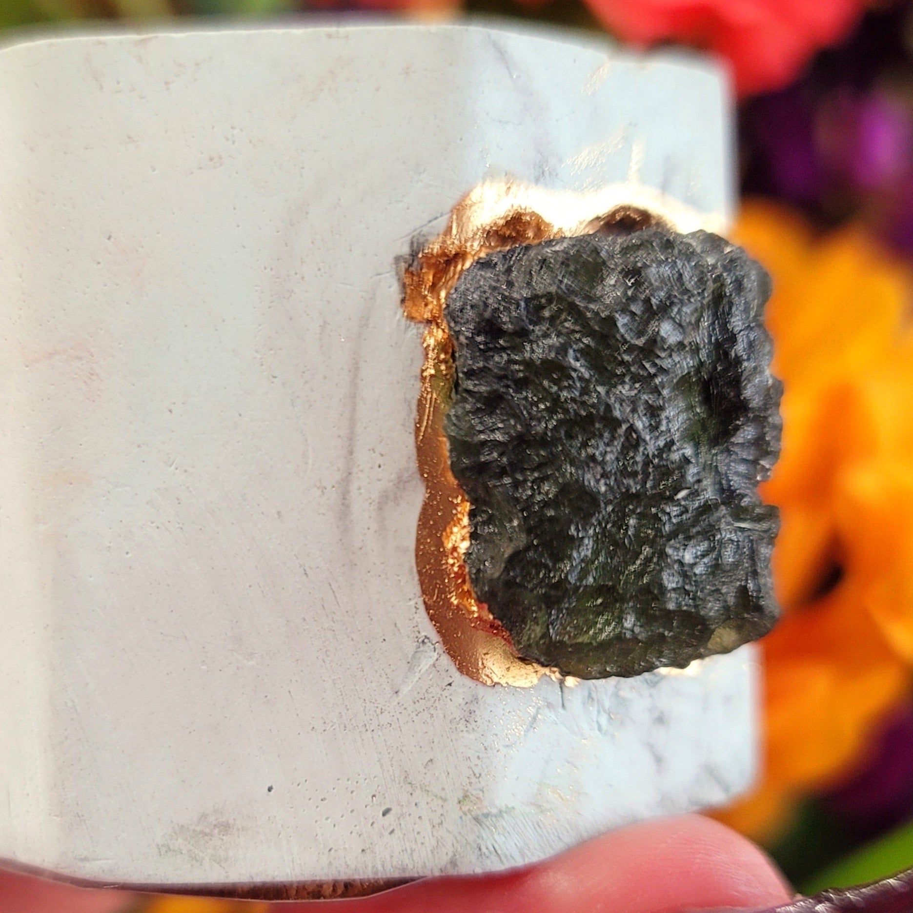 Luxury Moldavite Candle for Manifesting and Transformation