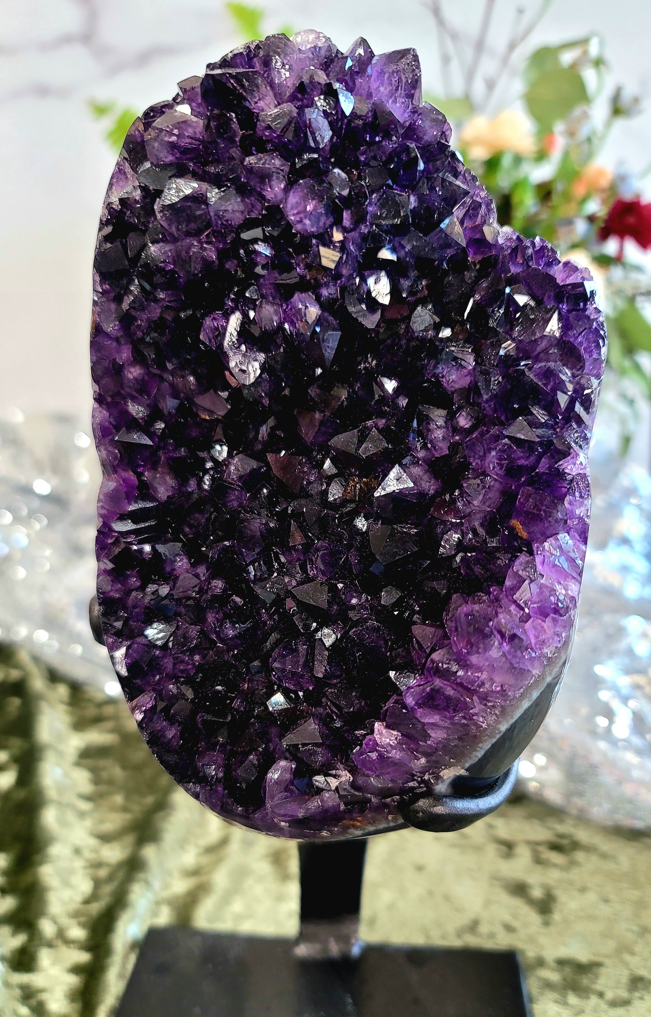 Uruguayan Amethyst Geode on Stand for Intuition & Protection