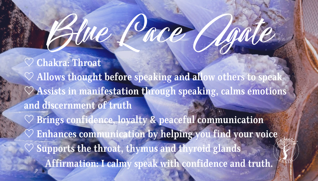 Blue Lace Agate Tumble (AA Grade) for Manifestation Through Speaking and Peaceful Communication