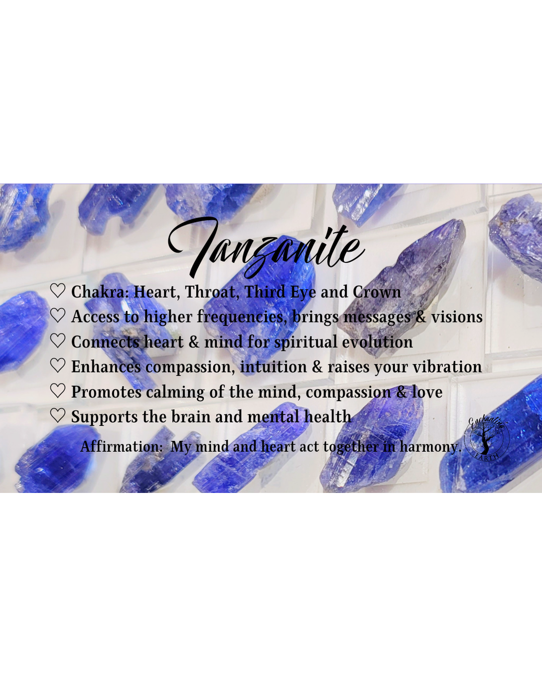 Enchantress Tanzanite .925 Silver Ring for Compassion, Intuition & Raising your Vibration