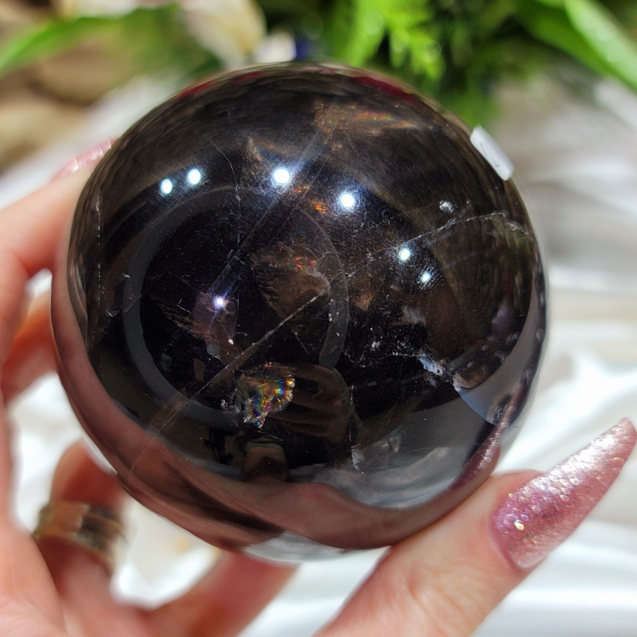 Star Smokey Blue Rose Quartz Sphere for Attraction & Opening Your Heart to Love (210C)