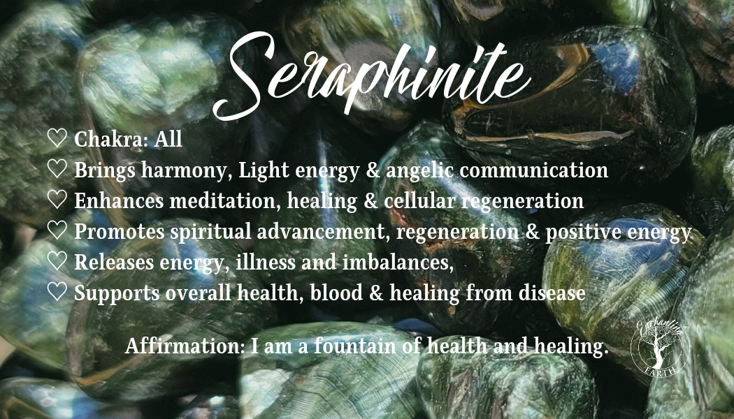 AA Seraphinite Mini Palm for Healing, Enhanced Meditation and Regeneration