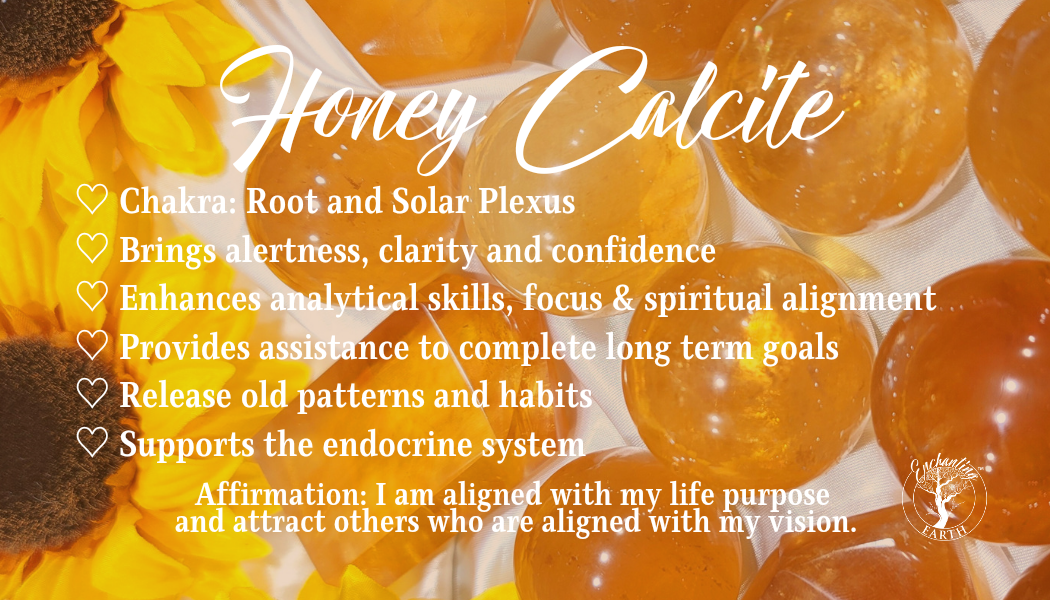 Honey Calcite Tumble for Alignment, Confidence and Focus
