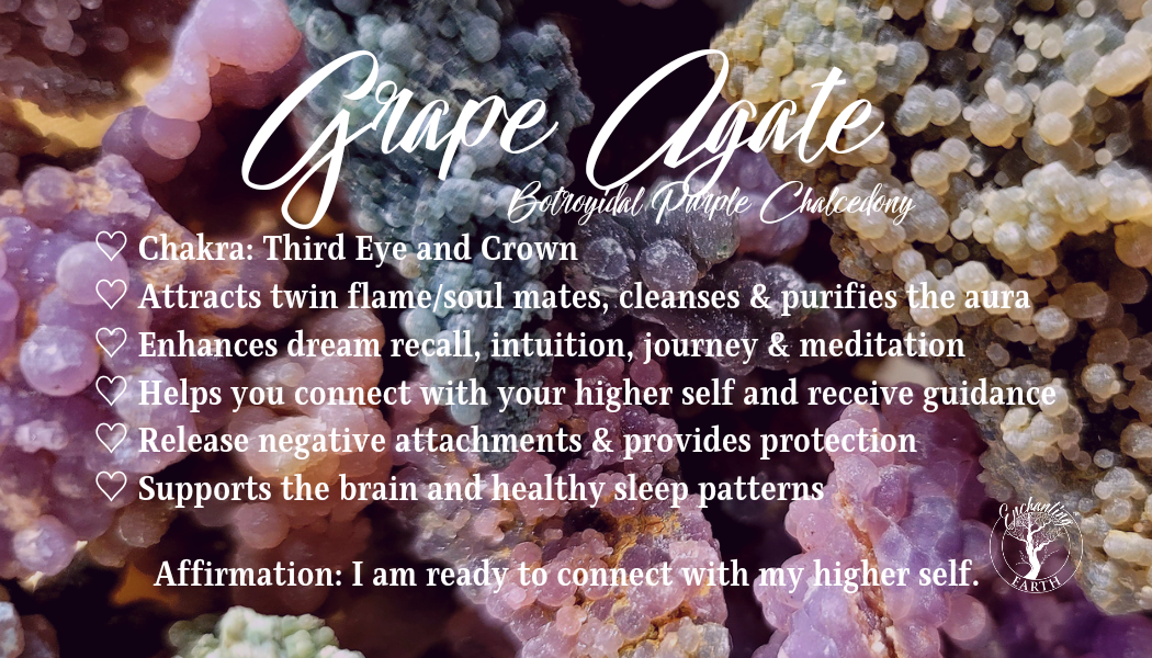 Grape Agate Tumble for Attracting your Soul Mate & Connecting with your Higher Self
