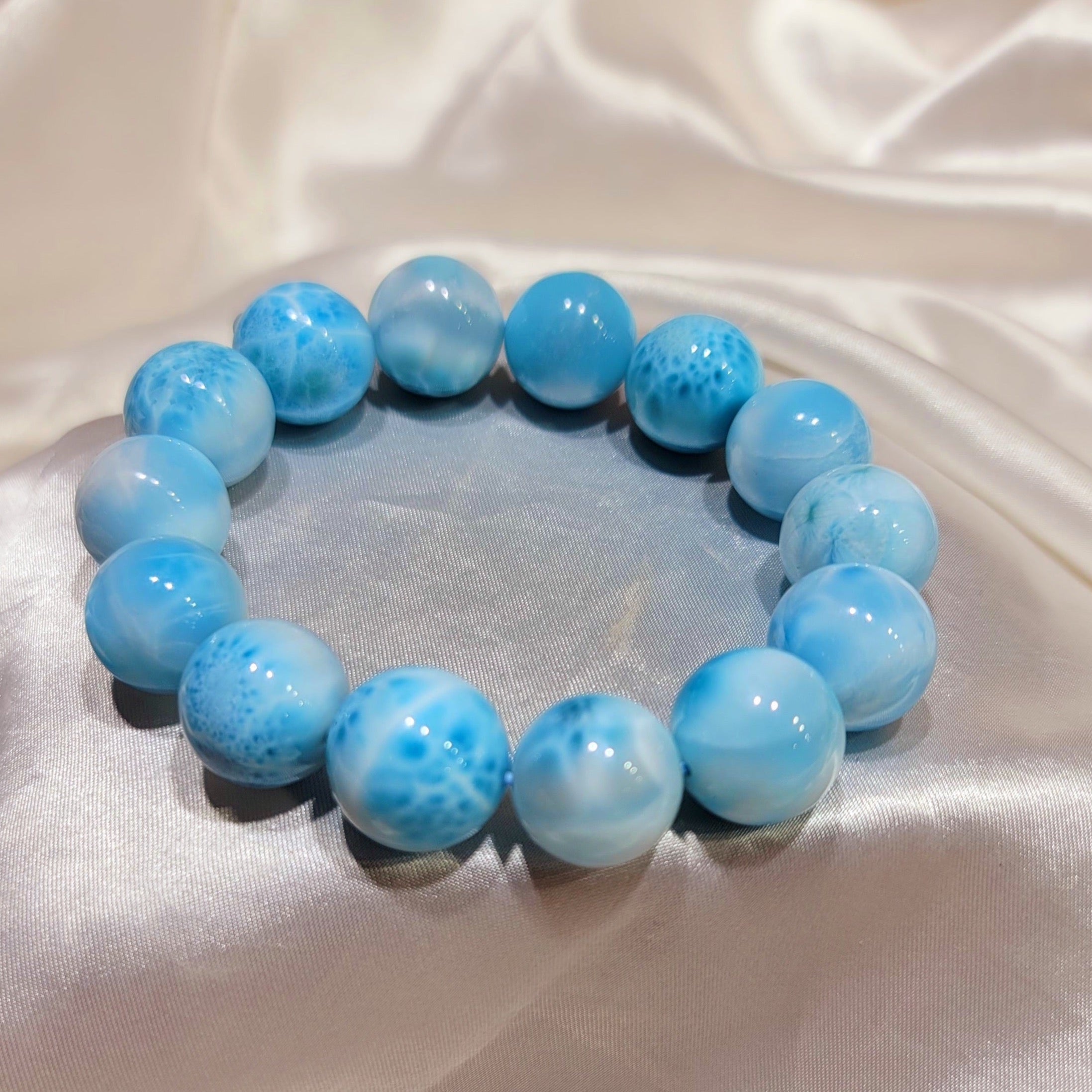Larimar Bracelet (AAAA Grade, Highest Quality) for Peace and Tranquility