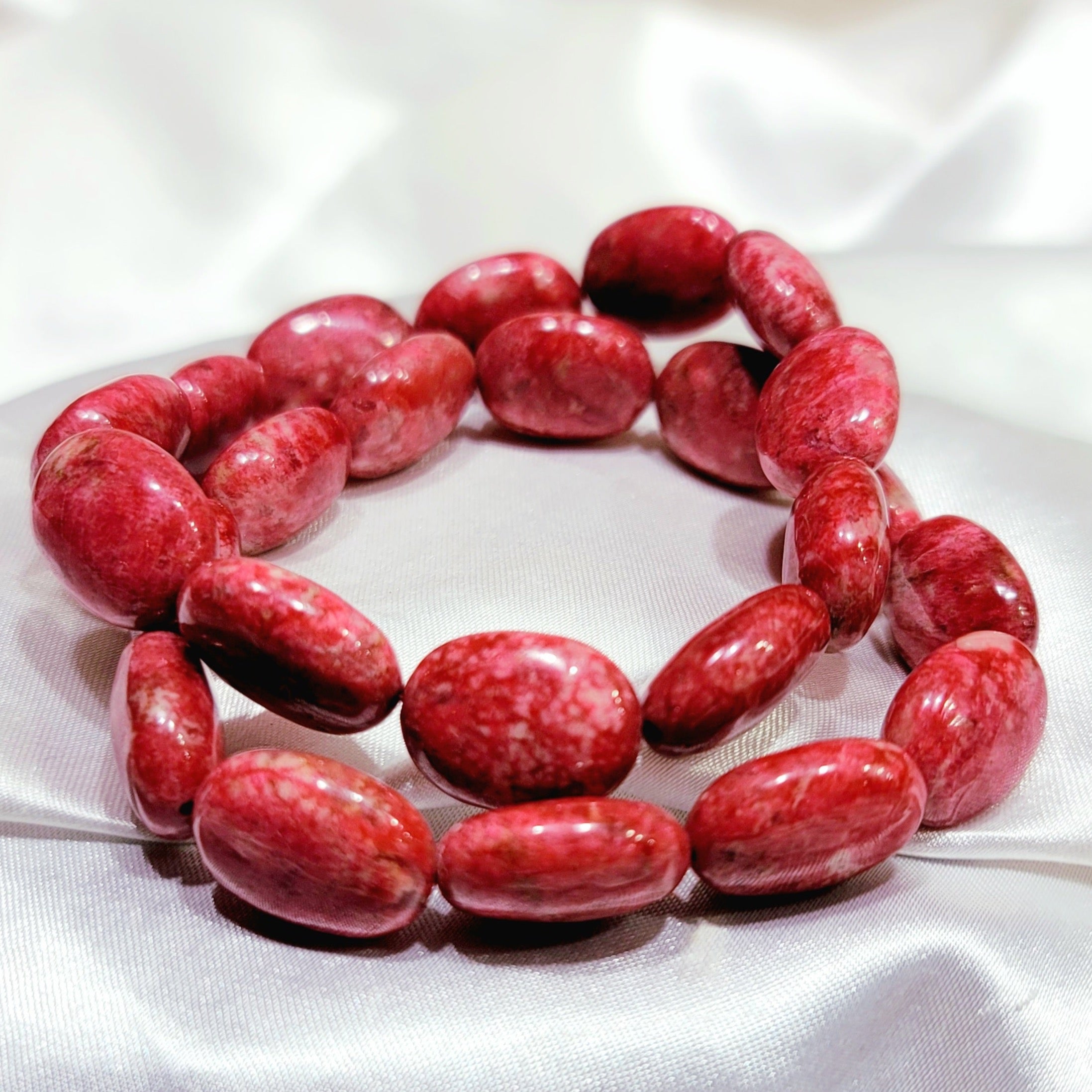 Thulite Oval Bracelet (High Quality) for Attraction, Joy and Self Love