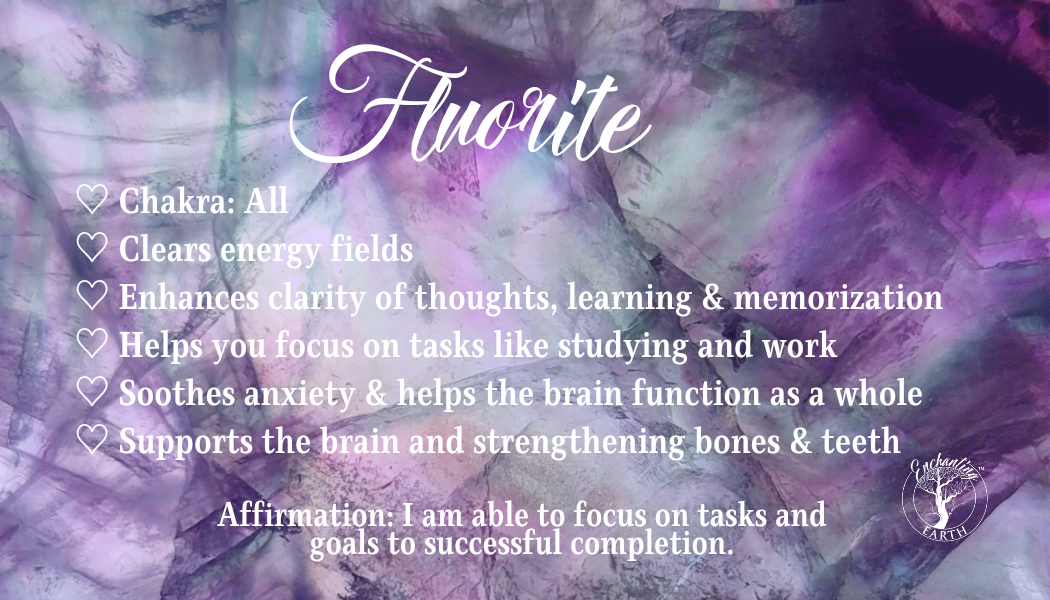 Fluorite Palm Stone for Focus, Learning and Memory