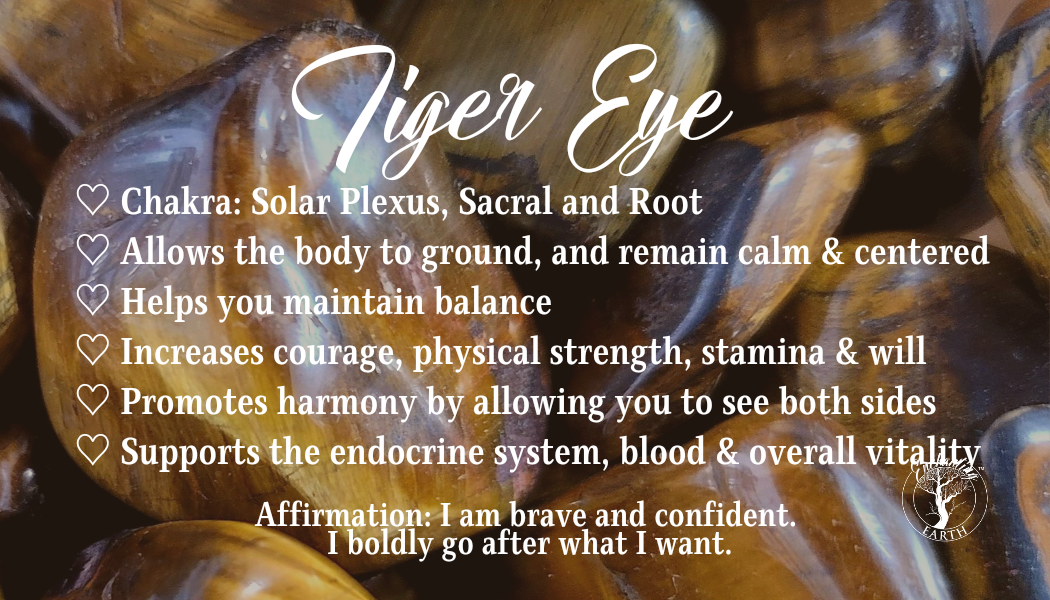 Tiger Eye Palm Stone for Courage, Harmony and Strength