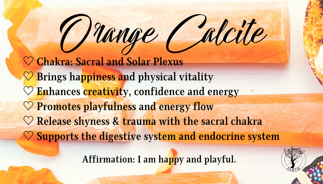 Orange Calcite Tumble for Confidence, Creativity & Joy