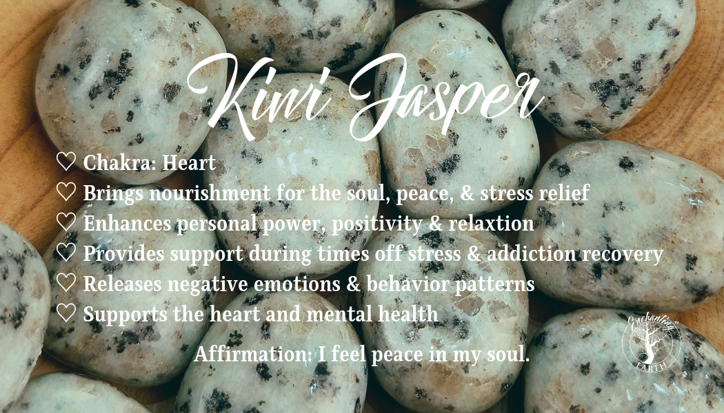 Kiwi Jasper Tumble for Support During Stress or Addiction