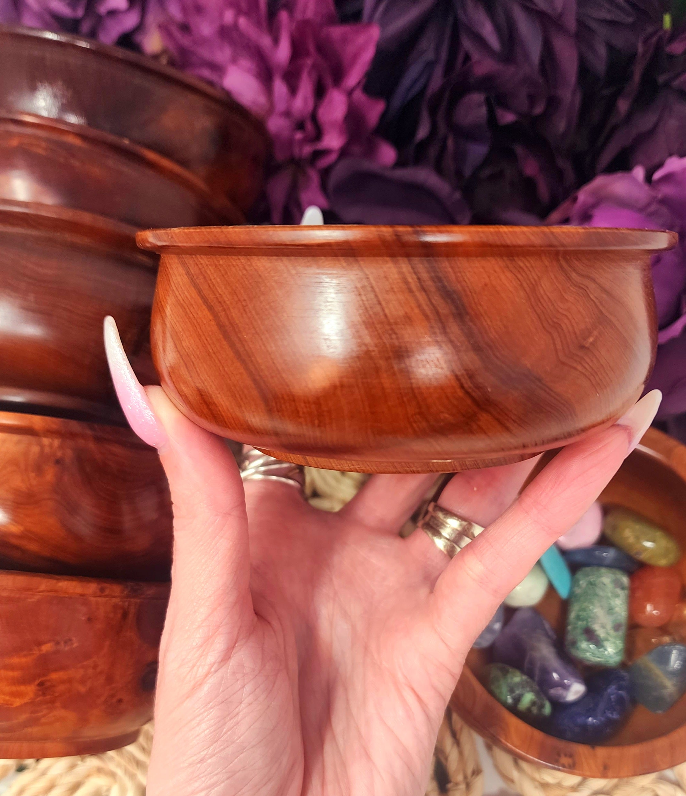 Thuya Wood Bowl for Storing Crystals and Elevating your Mood
