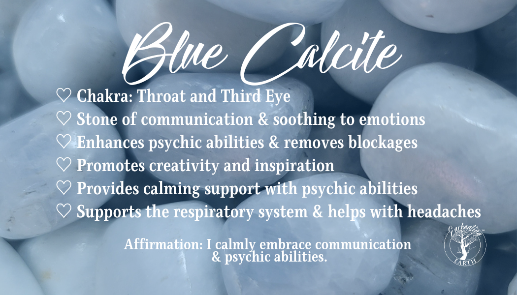Blue Calcite Heart for Inspiration and Soothing Emotions