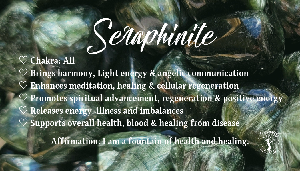 Seraphinite Pendant for Cellular Regeneration, Meditation and Overall Health