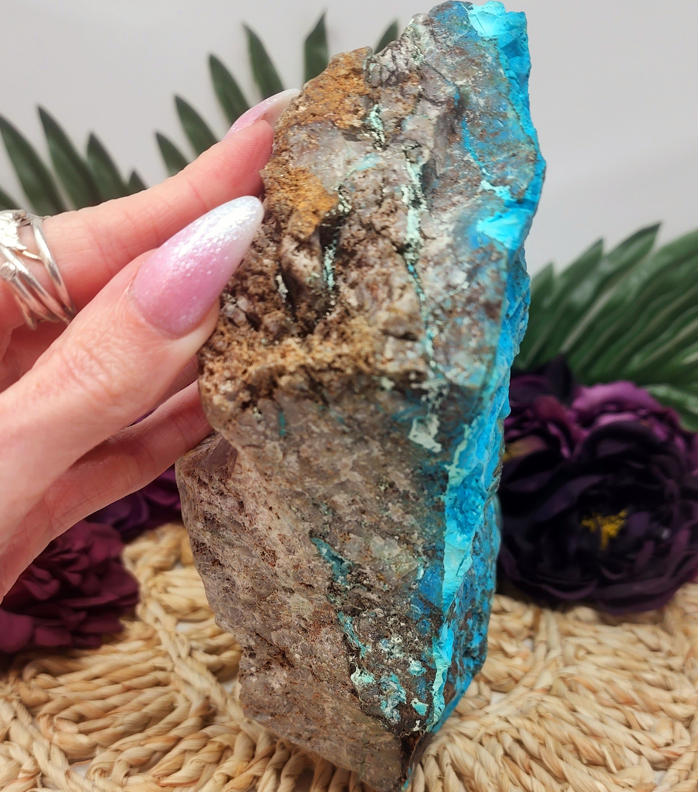 Druzy Chrysocolla Statement Specimen for Empowerment and Connecting with Divine Feminine