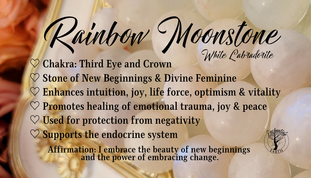 Divine Feminine Black & Rainbow Moonstone Bracelet for Creativity, Empowerment & New Beginnings