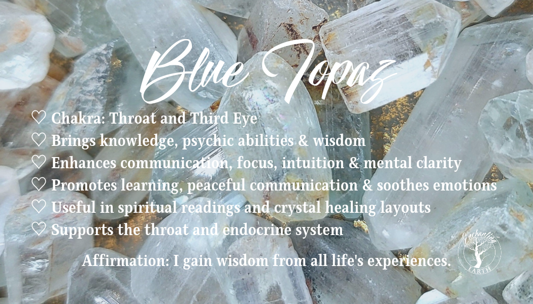 Blue Topaz Heart Bracelet for Communication, Focus and Wisdom
