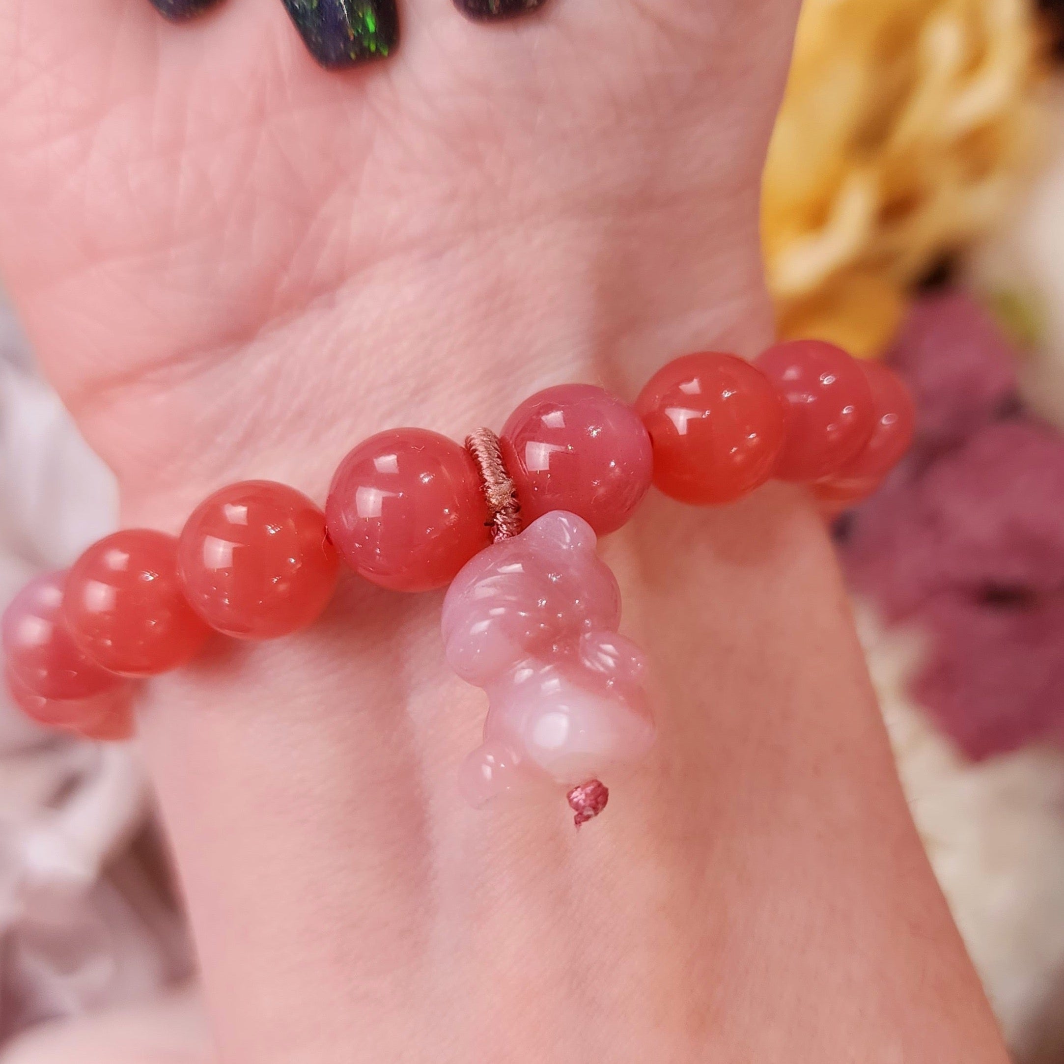 Yanyuan Agate Bear Bracelet for Achieving Goals, Confidence and Health