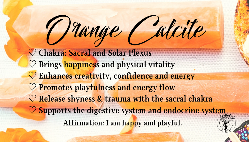Orange Calcite Point for Creativity, Joy and Vitality