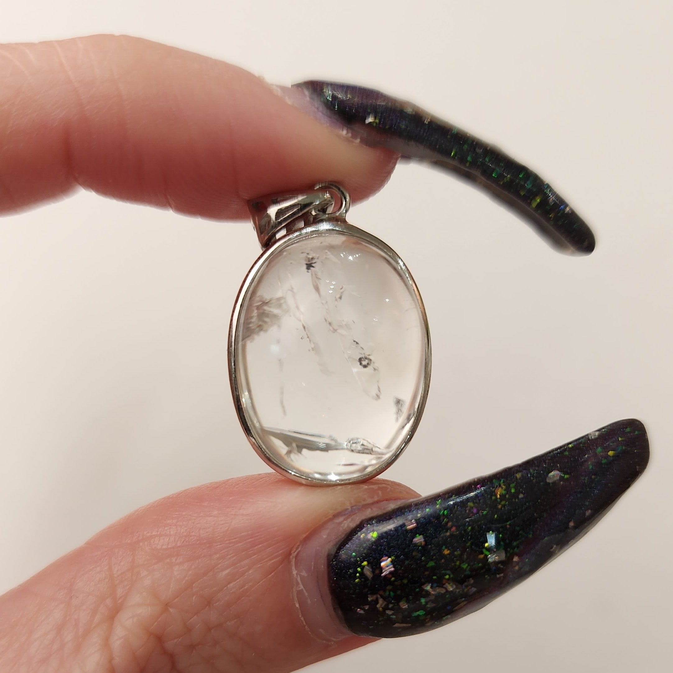 Enhydro Quartz Necklace .925 Silver for Powerful Healing and Balance