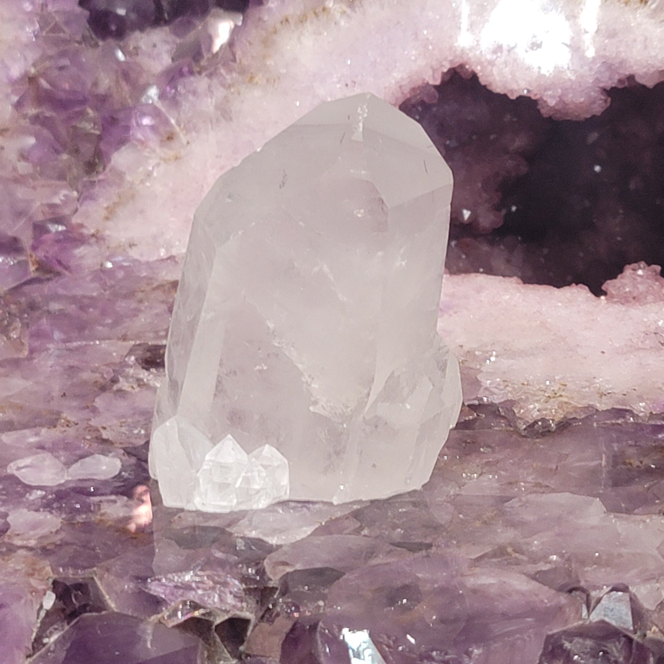 Clear Quartz Cluster for Healing, Intention Setting and Manifesting